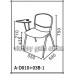 A-D010+03B 彩色膠椅連寫字板